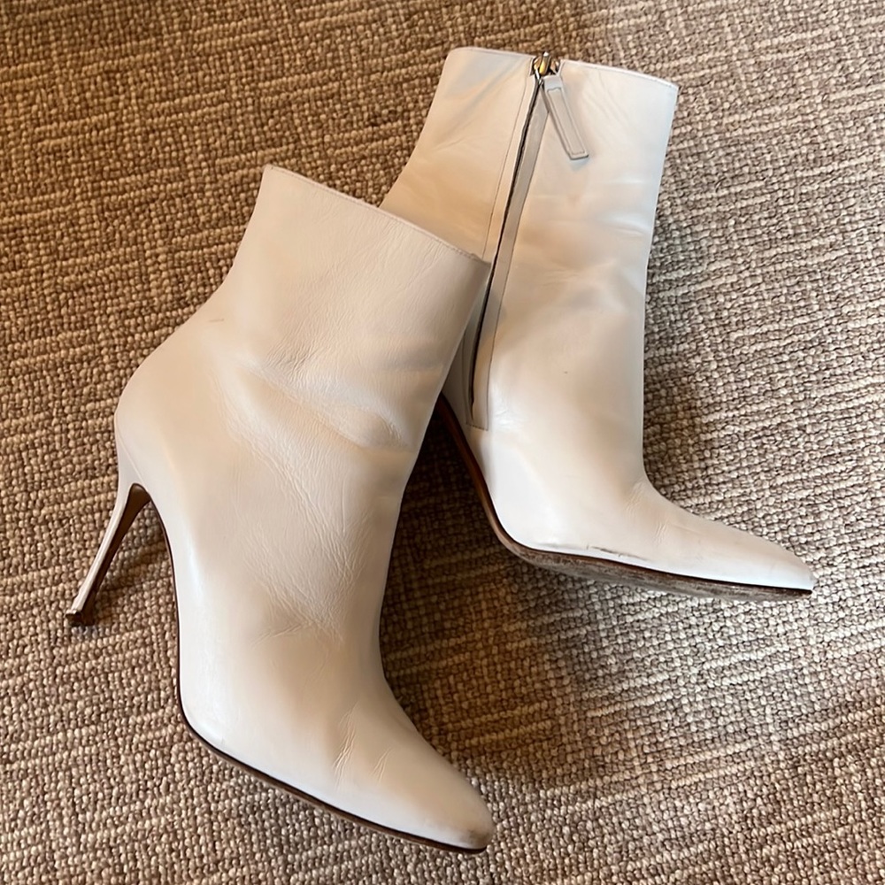 White Manolo Blahnik Boots